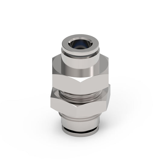 Camozzi X6590 12 - Push in fitting-bulkhead connector-12mm tube-st/st