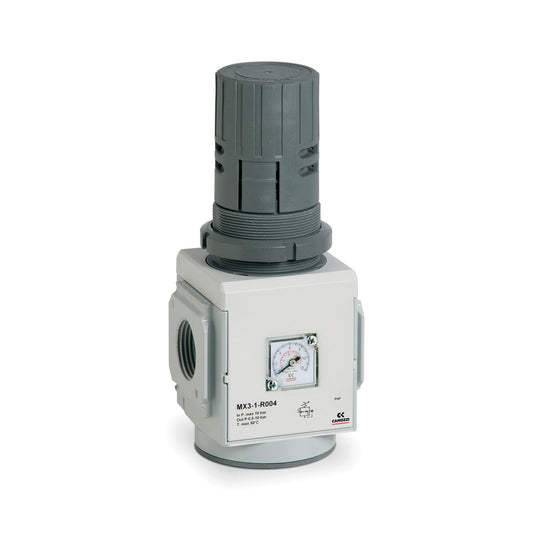 Camozzi MX2-3/4-R004 - Pressure regulator-3/4-10 bar-self relieving-built-in gauge