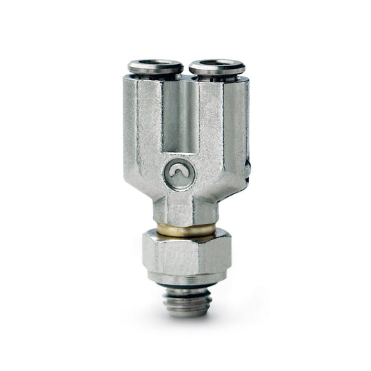 Camozzi 6452 3-M5 - Micro push in-swivel Y connector-3mm tube-M5 thread