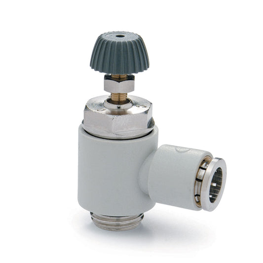 Camozzi PMVU 708-3/8-12 - Plastic flow control valve-manual-valve unidirect-3/8-12mm