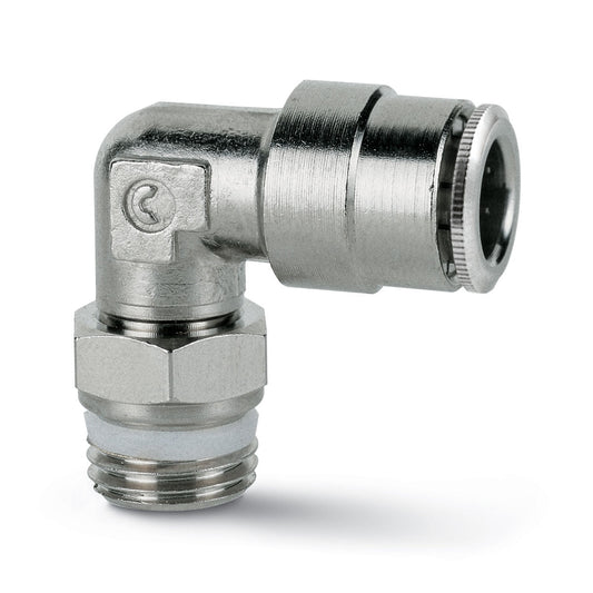 Camozzi S6520 12-1/4 - Push in fitting-swivel elbow-12mm tube-1/4 thread