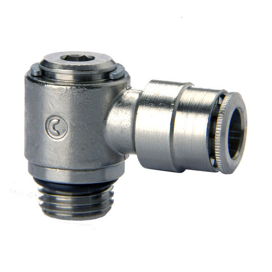 Camozzi 6622 6-1/8 - Push in fitting-single banjo-6mm tube-1/8 thread