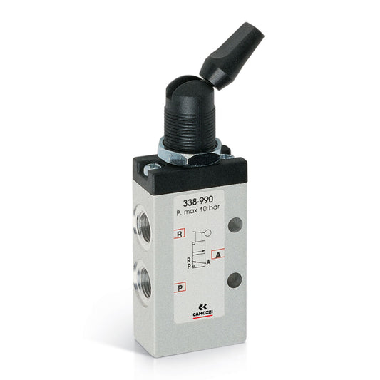 Camozzi 338-990 - Manually operated valve-3/2 NC- 1/8-toggle switch
