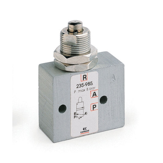Camozzi 235-985 - Mech mini valve-3/2 NC-M5- plunger panel mounted-sr