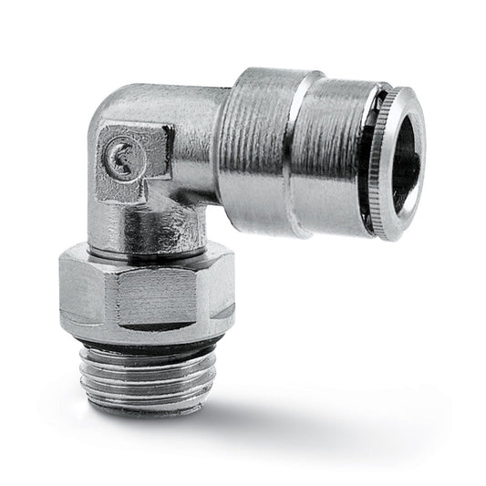 Camozzi 6522 8-3/8 - Push in fitting-swivel elbow-8mm tube-3/8 thread