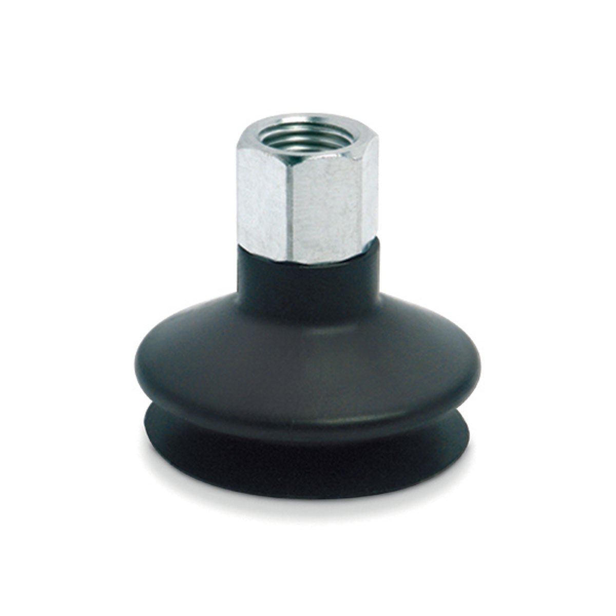 Camozzi VTCL-330S-1/4F - Bellows suction pad-round-1.5 folds-33.0mm-Silicone-1/8 f