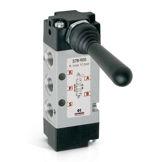 Camozzi 378-905 - Manually operated valve-5/3 CO-1/8- lever-spring