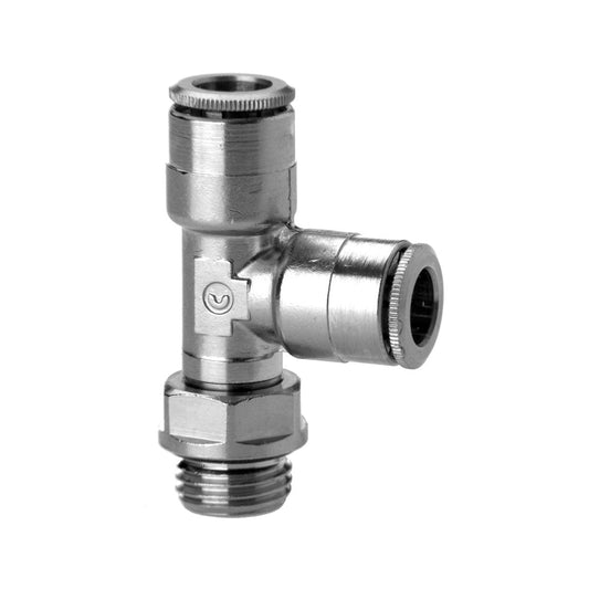 Camozzi 6442 6-1/8 - Push in fitting-swivel run tee-6mm tube-1/8 thread