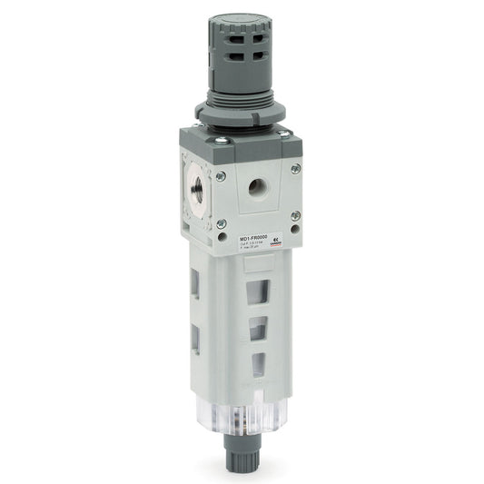 Camozzi MD1-FR0020-3/8 - Filter reg-25 micron-self relieving-semi auto-0-2 bar-3/8