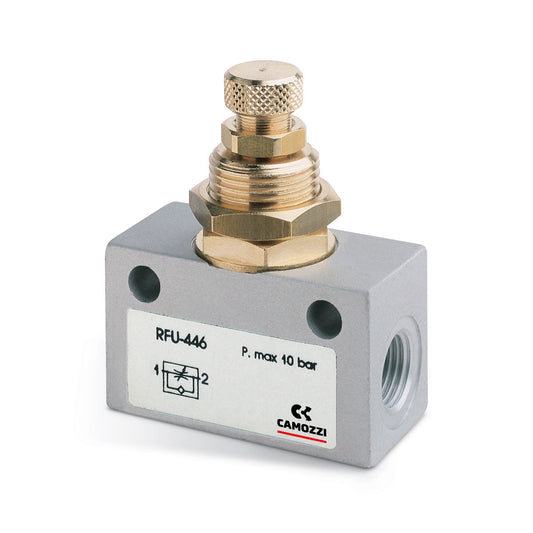 Camozzi RFU 477-1/2 - Inline flow control valve- unidirectional-1/2