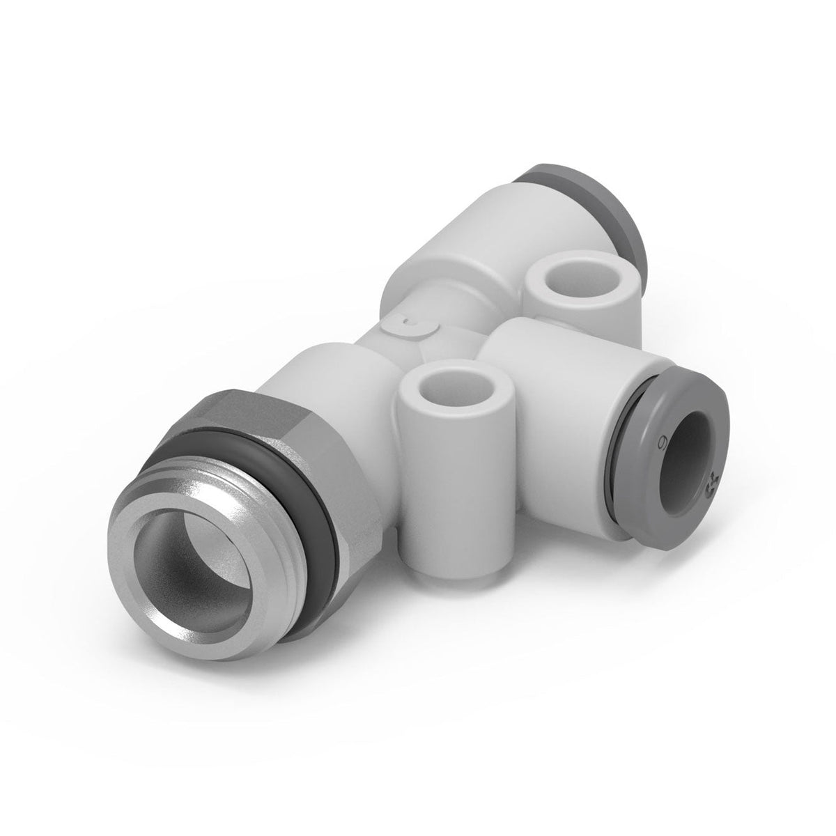 Camozzi G7442 8-1/8 - GripFit Push in fitting-swivel run tee-8mm tube-1/8 thread