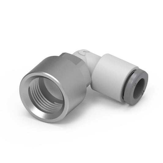 Camozzi G7523 10-3/8 - GripFit Push in fit-swivel female elbow-10mm tube-3/8 thread