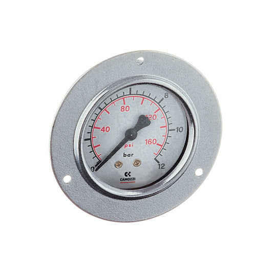 Camozzi M043-F04 - Pressure gauge-43mm dia-panel mount rear entry-0 to 4 bar