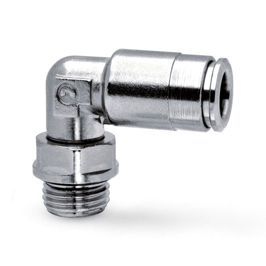 Camozzi 8522 6-1/8 - Dual seal push in fitting-swivel elbow-6mm tube-1/8 thread