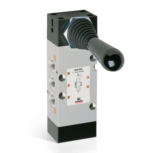 Camozzi 474-905 - Manually operated valve-5/3 CO- 1/4- lever-spring