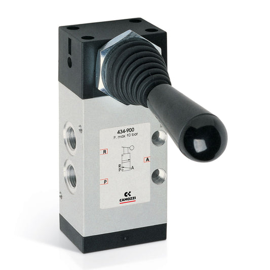 Camozzi 434-905 - Manually operated valve-3/2 NC- 1/4- lever-spring