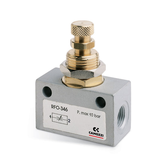 Camozzi RFO 352-M5 - Inline flow control valve- bidirectional-M5