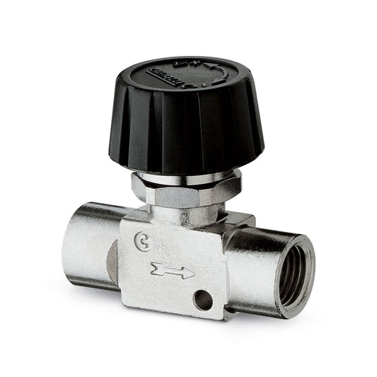 Camozzi 2830 1/4 - Inline flow control valve-bidirectional-female-female-1/4