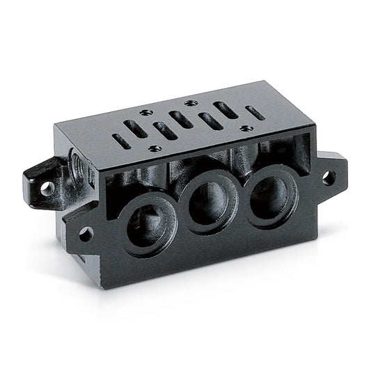 Camozzi 902-C2A - ISO 2-manifold sub-base with common exhaust-rear connection