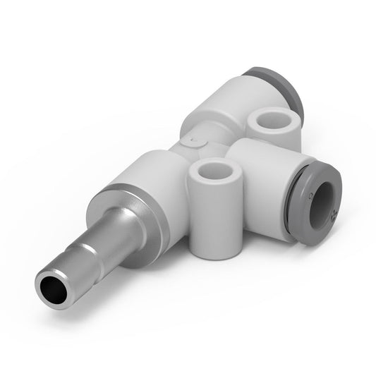 Camozzi G7445 6-6 - GripFit Push in fitting-plug in run tee-6mm-6mm tube
