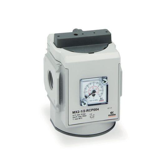 Camozzi MX2-3/4-RCP004 - Pressure regulator-pilot operated-3/4-10 bar-built-in gauge