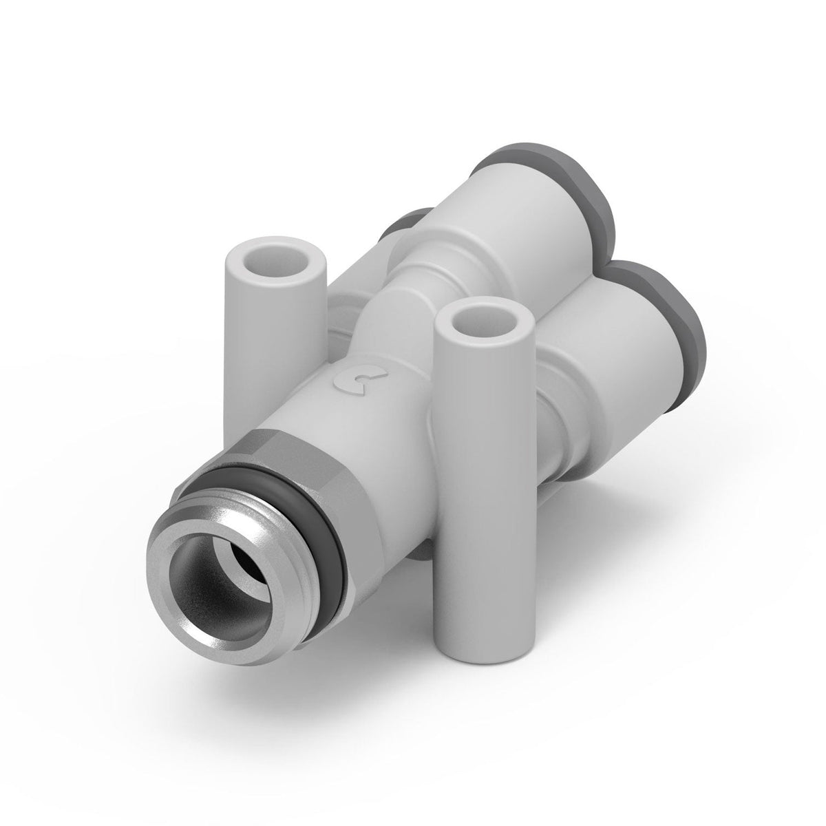 Camozzi G7572 6-1/4 - GripFit Push in fitting-swivel multi Y-6mm tube-1/4 thread