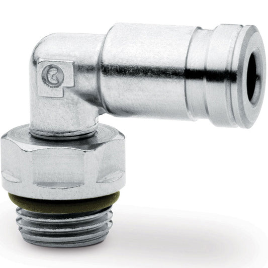 Camozzi H8522 12-1/2-V - Dual seal push in fitting-swivel elbow-12mm tube-1/2 thread