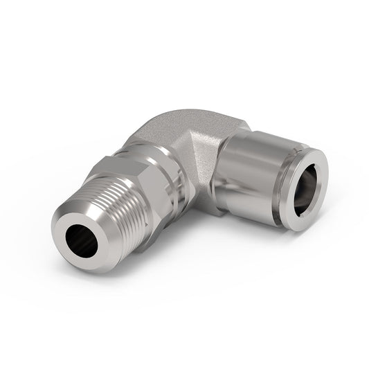 Camozzi X6520 10-1/4 - Push in fitting-swivel elbow-10mm tube-1/4 thread-st/st