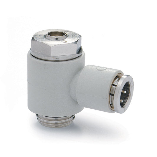 Camozzi PSCO 606-1/4-8 - Plastic flow control valve-screw adj-bidirect-1/4-8mm