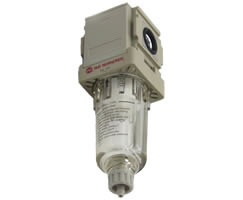 F49G-2GN-ST1, 49 Series Filter, G1/4, semi-automatic drain, 5µm filter element