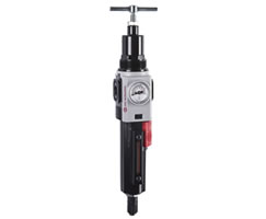 B82G-2AT-QD3-NSG, Excelon Plus Filter/Regulator, 1/4" PTF, T-bar, manual drain, metal bowl, 40µ, non-relieving, 10-246 psi, gauge