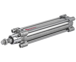 KA/802125/M/200, ISOLine tie-rod double acting stainless steel cylinder, 125mm diameter, 200mm stroke