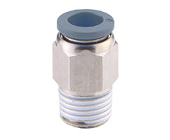 C24250418, Pneufit C Push-in fitting, Adaptor, Straight, External/Internal hex, 1/4", 1/8" NPT