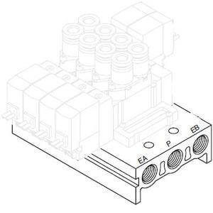 SS5Y5-20-03-Q, SY, SS5Y5, 5000 Series, Bar Stock Manifold, Individual Wiring